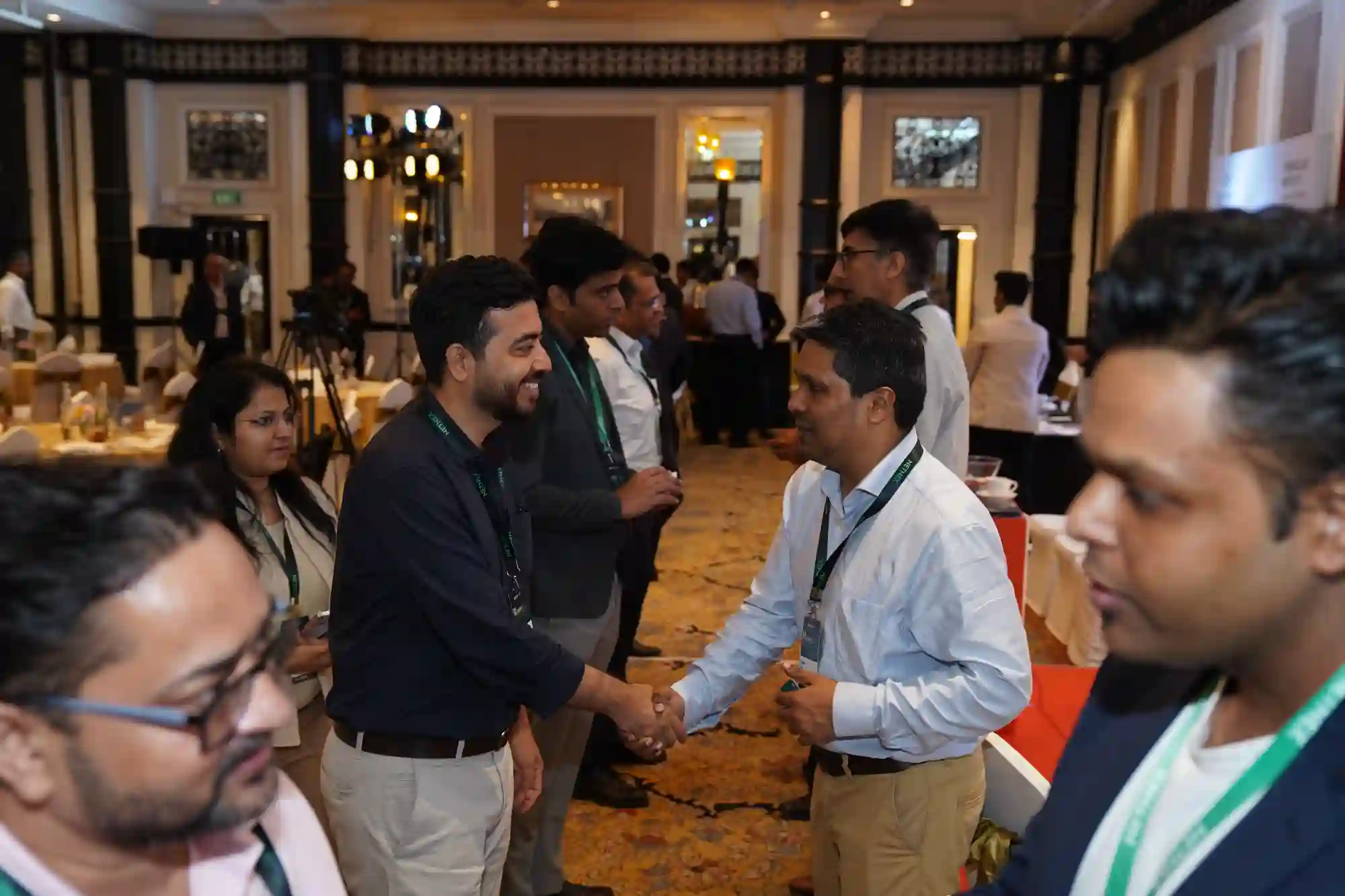 Business leaders collaborating